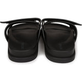 Hermes Chypre Sandals Black Calfskin Palladium Hardware 34.5
