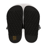 Hermes Chypre Sandals Black Calfskin Palladium Hardware 34.5