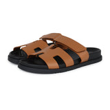 Hermes Chypre Techno Sandals Naturel Calfskin Palladium Hardware 38 EU