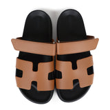 Hermes Chypre Techno Sandals Naturel Calfskin Palladium Hardware 38 EU