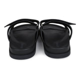 Hermes Chypre Techno Sandals Black Calfskin Palladium Hardware 38.5 EU