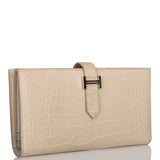Hermes Bearn Wallet Beton Matte Alligator Palladium Hardware