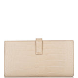 Hermes Bearn Wallet Beton Matte Alligator Palladium Hardware