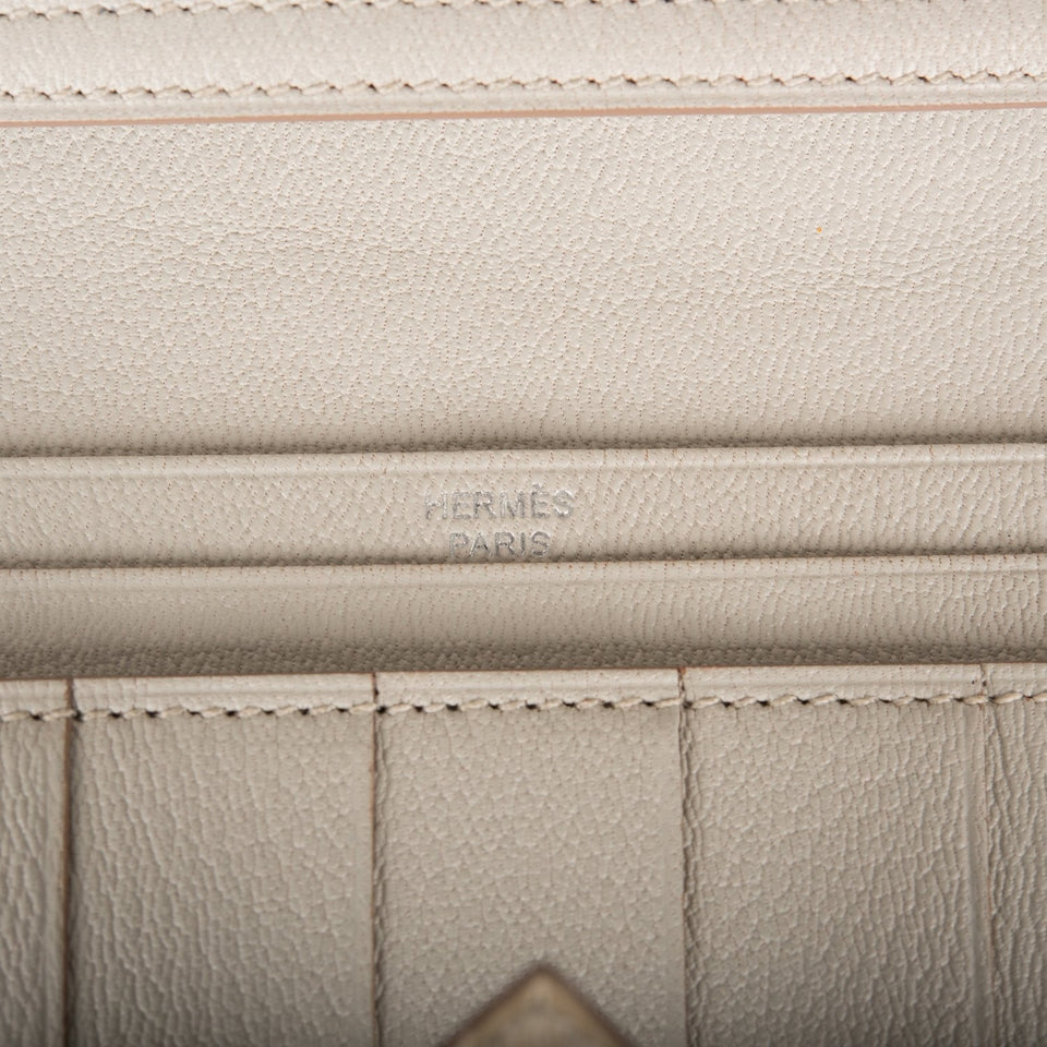Hermes Bearn Wallet Beton Matte Alligator Palladium Hardware