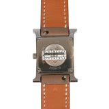 Hermes Mini Heure H Etoupe Swift Stainless Steel 21mm Double Tour Watch