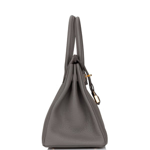 Hermes Birkin 30 Etain Togo Rose Gold Hardware