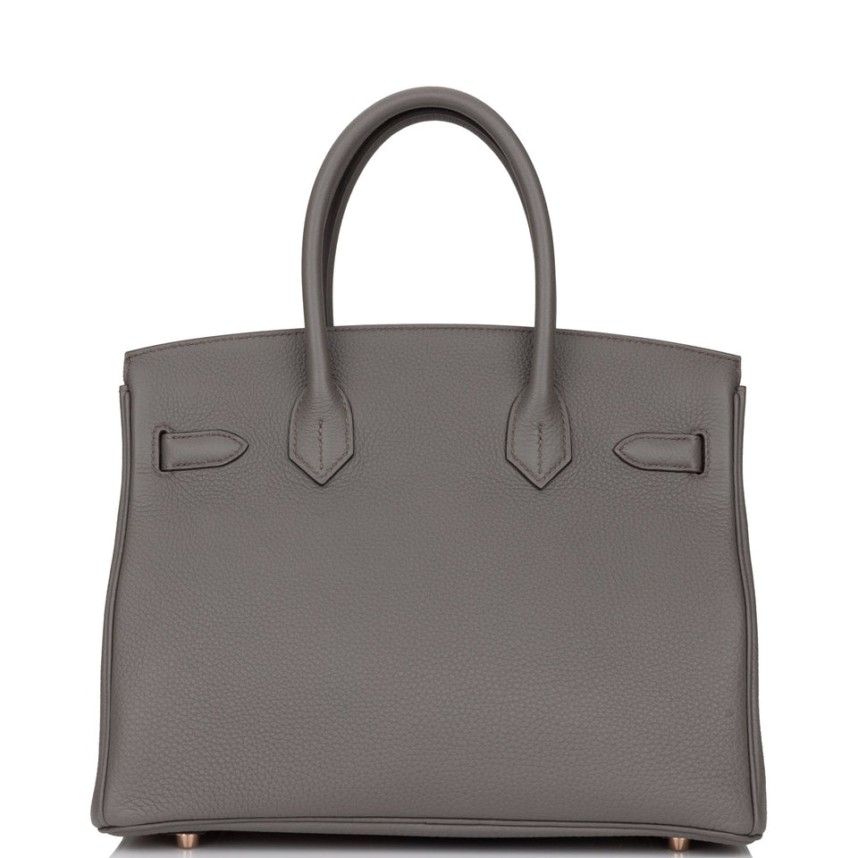 Hermes Birkin 30 Etain Togo Rose Gold Hardware