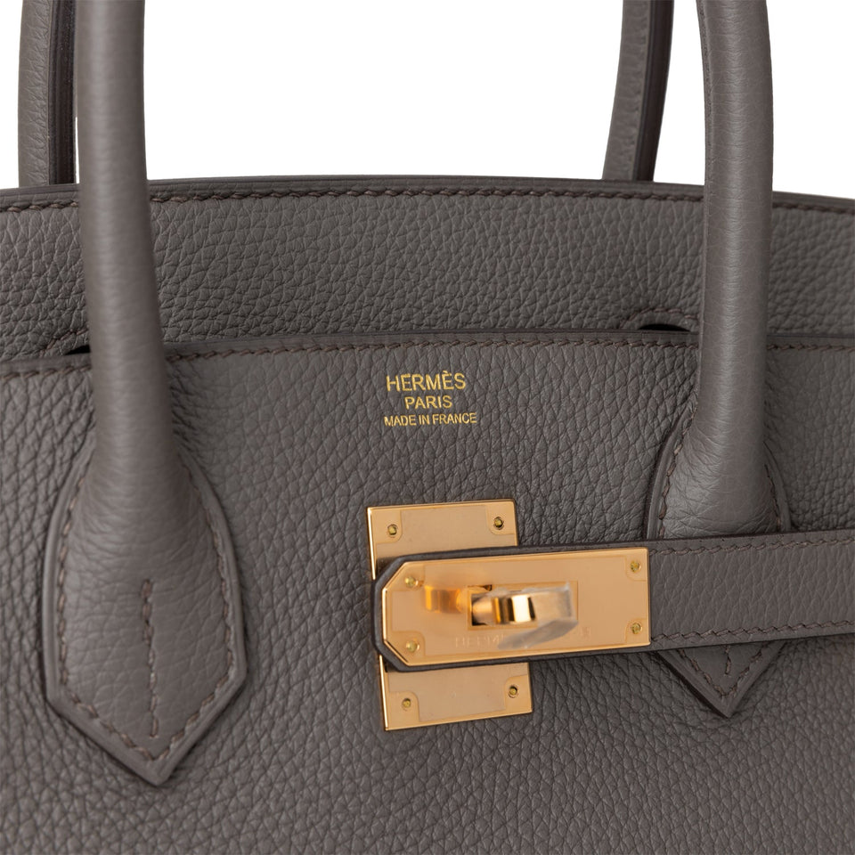 Hermes Birkin 30 Etain Togo Rose Gold Hardware