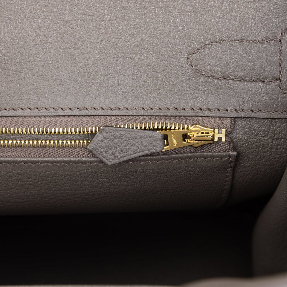 Hermes Birkin 30 Etain Togo Rose Gold Hardware