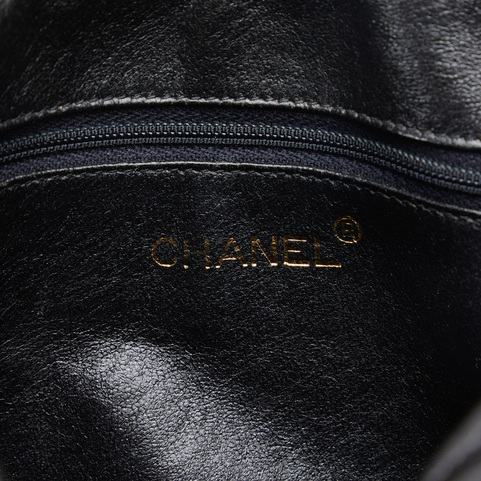 Chanel Triple CC Camera Bag Black Lambskin Gold