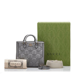 Gucci GG Handbag Grey Matelassé Leather