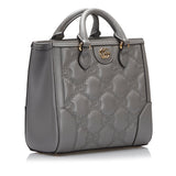 Gucci GG Handbag Grey Matelassé Leather