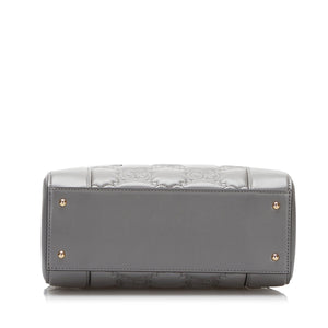 Gucci GG Handbag Grey Matelassé Leather