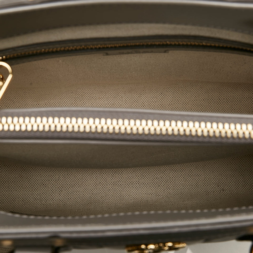 Gucci GG Handbag Grey Matelassé Leather