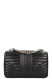 PRADA Logo Chain Flap Bag Black