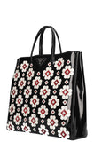 PRADA Spazzolato Tote with Geometric Black