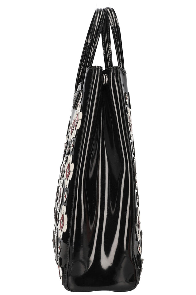 PRADA Spazzolato Tote with Geometric Black