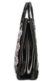 PRADA Spazzolato Tote with Geometric Black