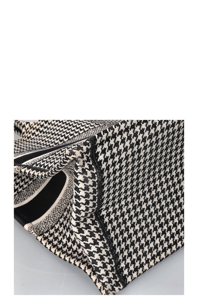 CHRISTIAN DIOR Houndstooth Book Tote Black & White
