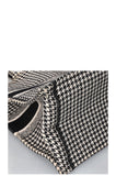 CHRISTIAN DIOR Houndstooth Book Tote Black & White