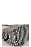 CHRISTIAN DIOR Houndstooth Book Tote Black & White