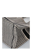 CHRISTIAN DIOR Houndstooth Book Tote Black & White
