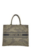 CHRISTIAN DIOR Large Book Tote Camouflage Embroidered Green