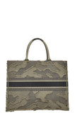 CHRISTIAN DIOR Large Book Tote Camouflage Embroidered Green