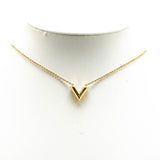 Gold Louis Vuitton Gold Plated Essential V Necklace