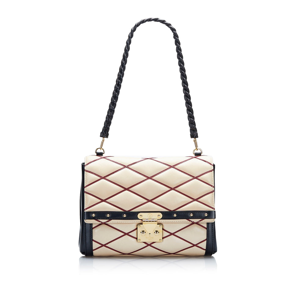 Brown Louis Vuitton Malletage Pochette Flap Bag