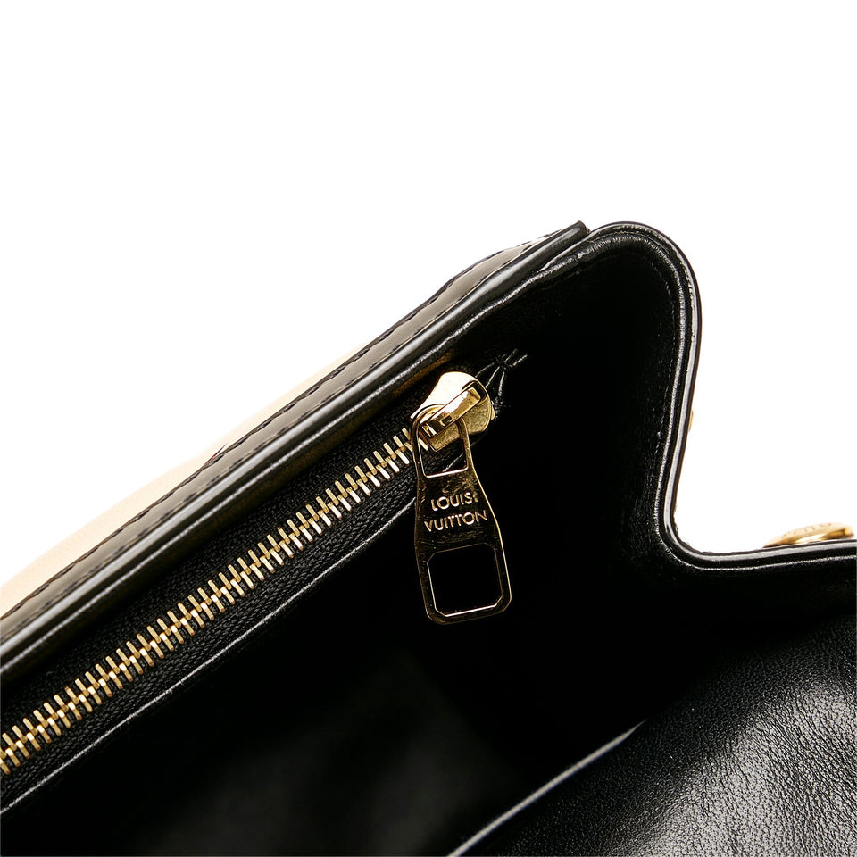 Brown Louis Vuitton Malletage Pochette Flap Bag