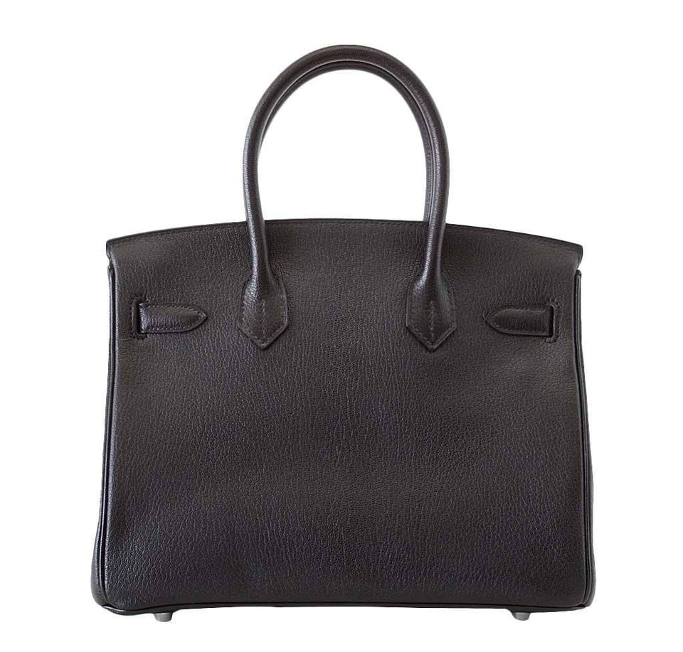 Hermes Birkin 30 Bag Black Chevre