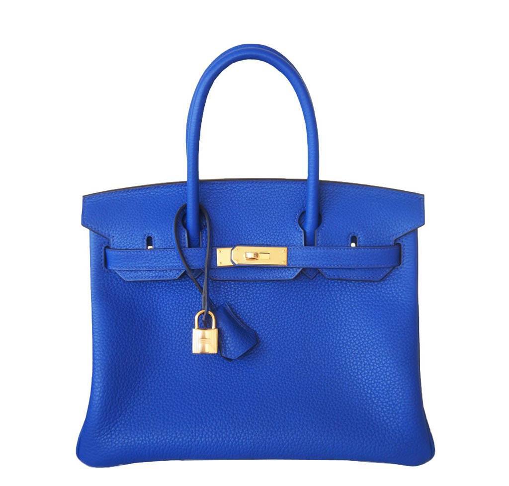 Hermes Birkin 30 Blue Electric Candy Bag