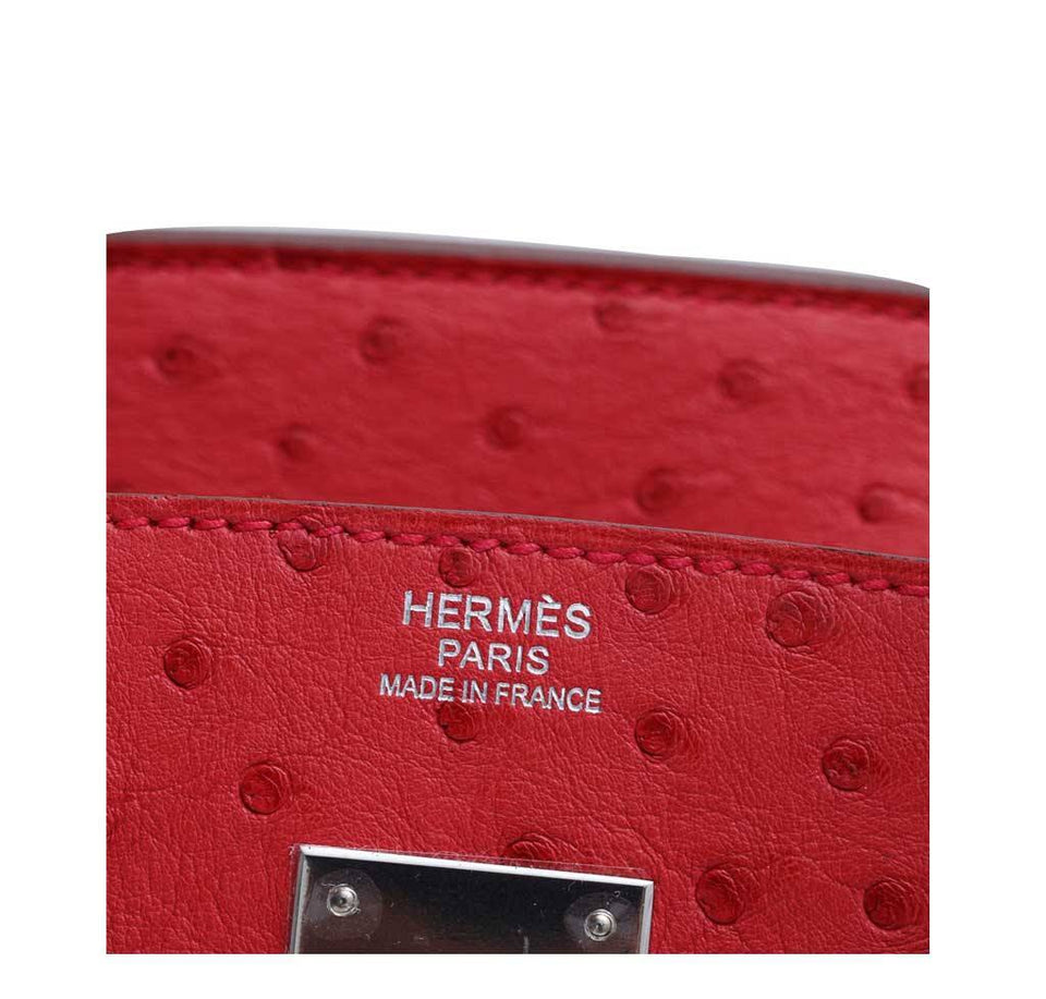 Hermes Birkin 30 Ostrich Bougainvillea Bag
