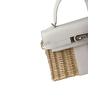 Pre Owned Hermes Kelly Designer Bag in white K20