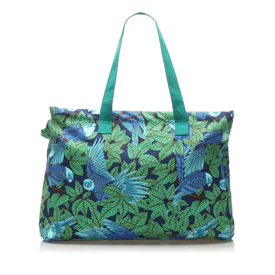 Hermes Printed Canvas Tote Bag (SHG-11688)