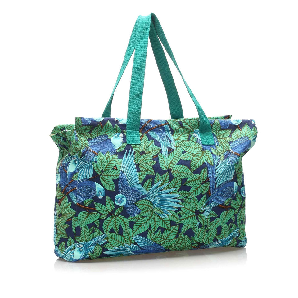 Hermes Printed Canvas Tote Bag (SHG-11688)