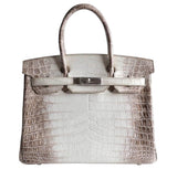 Hermes Birkin 30 Himalayan Niloticus Crocodile Bag