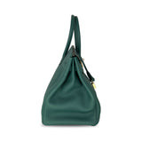 Pre Owned Hermes Birkin Malachite Togo Designer Bag B35 GHW