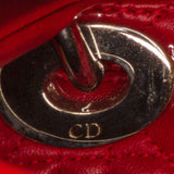 Dior Lady Dior Medium Red Cannage Quilted Leather