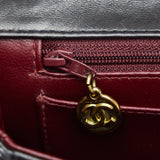 Chanel Kelly Parent Top Handle Medium Black Lambskin Gold