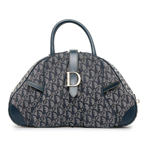 DIOR Oblique Double Saddle Bowler Handbag