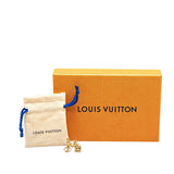 Gold Louis Vuitton Gold Plated Blooming Push Back Earrings