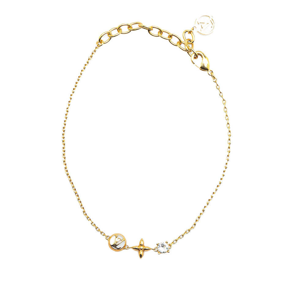 Gold Louis Vuitton Gold Plated Petit Louis Bracelet