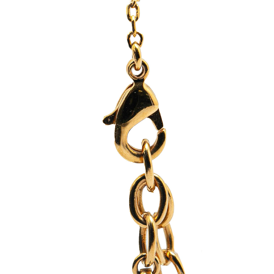 Gold Louis Vuitton Gold Plated Petit Louis Bracelet