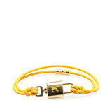 Yellow Louis Vuitton Gold Plated LV Padlock Bracelet