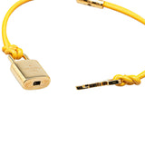 Yellow Louis Vuitton Gold Plated LV Padlock Bracelet