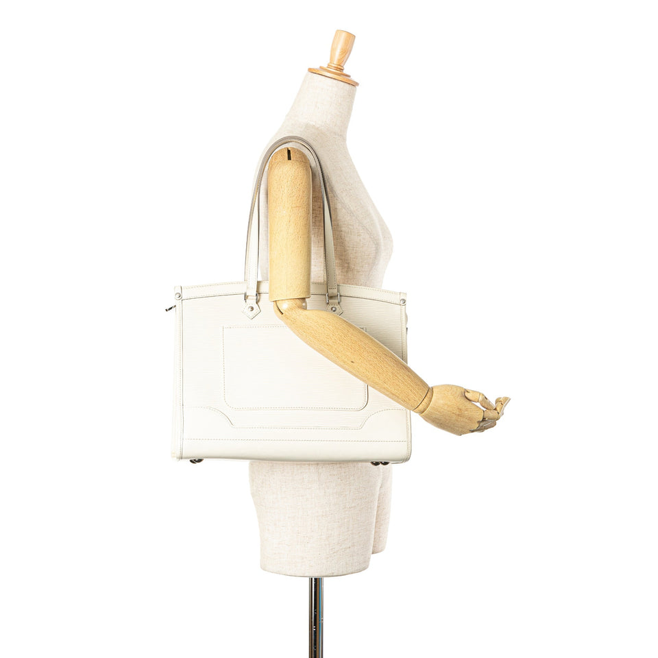 White Louis Vuitton Epi Madeleine GM Shoulder Bag