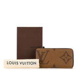 Brown Louis Vuitton Monogram Giant Reverse Zippy Wallet