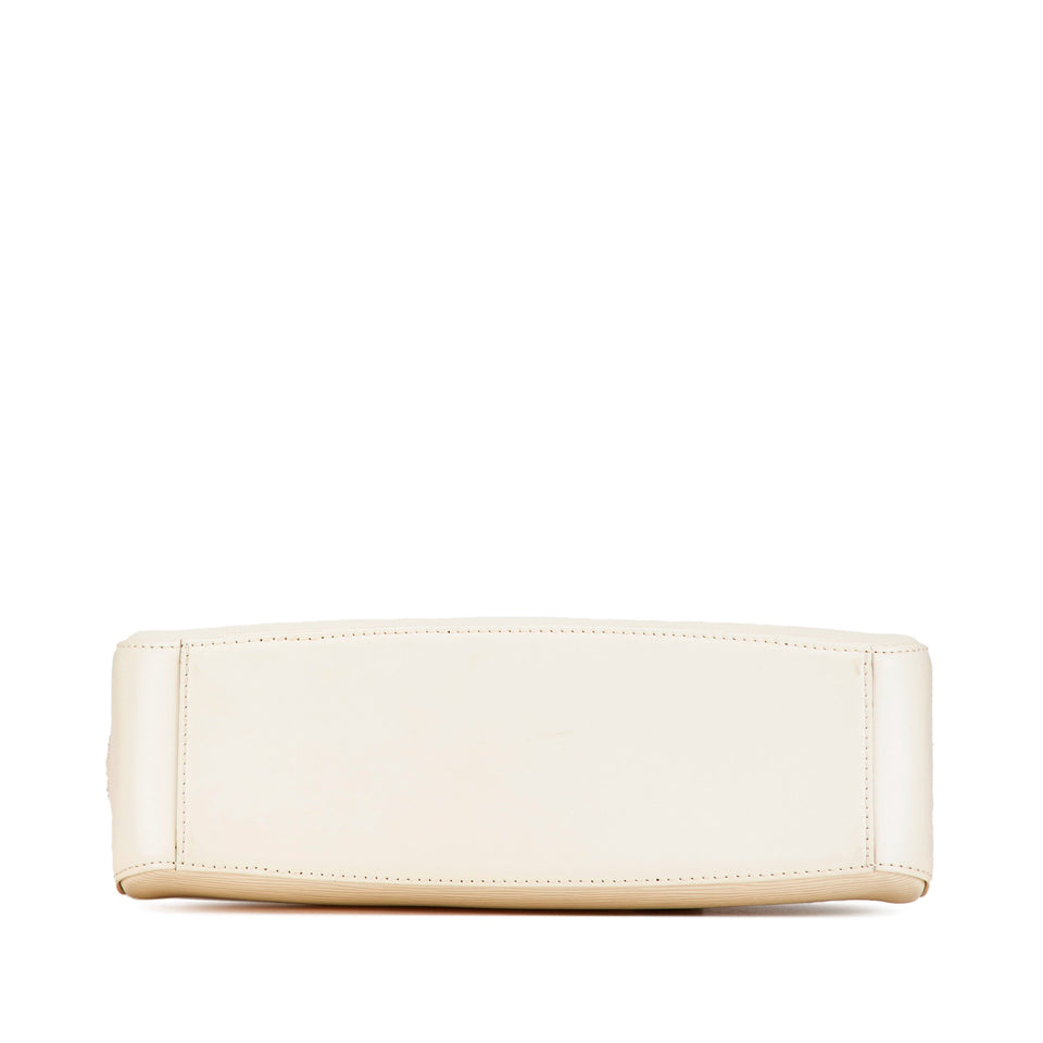 White Louis Vuitton Epi Jasmine Handbag